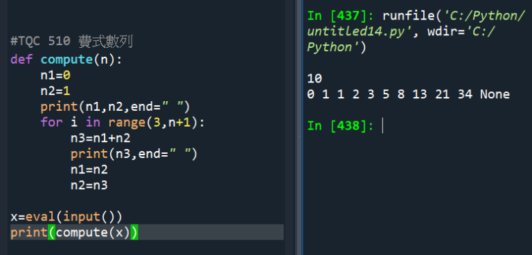 Python TQC 510 費氏數列,list[], f.append(n3) - 儲蓄保險王