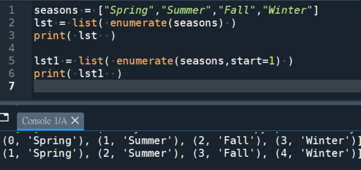 Python: enumerate 遍歷 ; lst1 = list( enumerate (seasons, start=1) ) ; for idx, sea in  enumerate (seasons, start=1): print(idx,sea) - 儲蓄保險王