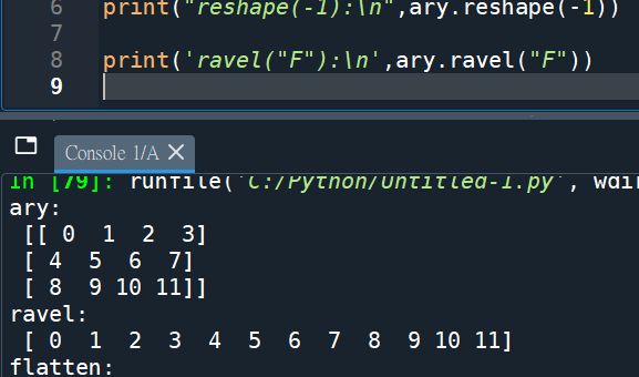 Python numpy中的ravel()、flatten()、reshape(-1)將多維array轉換成一維 - 儲蓄保險王