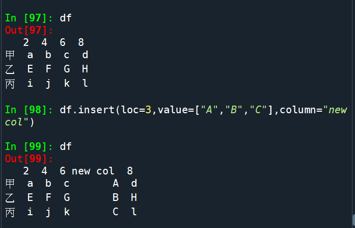 Python: pandas.DataFrame串接; pandas.concat( [df1,df2] , axis=1, ignore_index=True) ; .append() 產生一個新的DataFrame; 插入欄 .insert() 改變原DataFrame - 儲蓄保險王