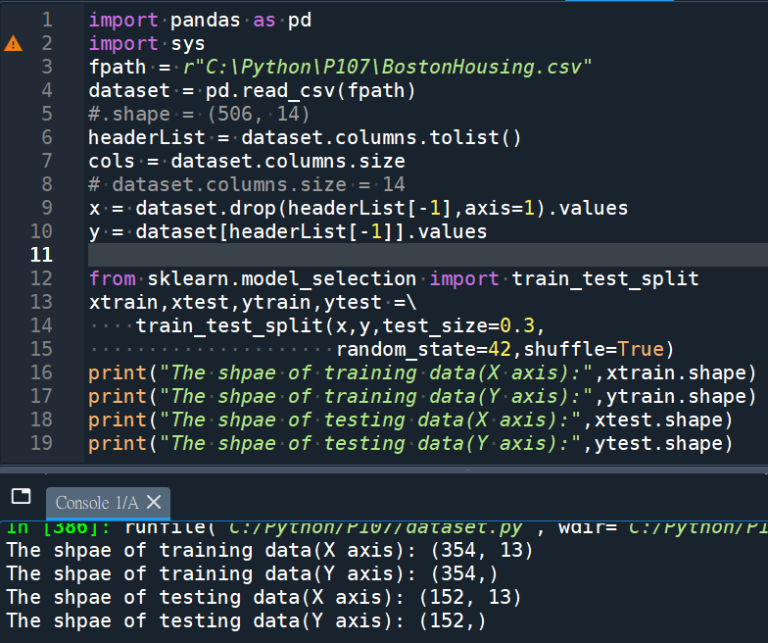 Python機器學習: train_test_split() 切割資料(波士頓地區房價)為訓練資料跟測試資料; from sklearn ...