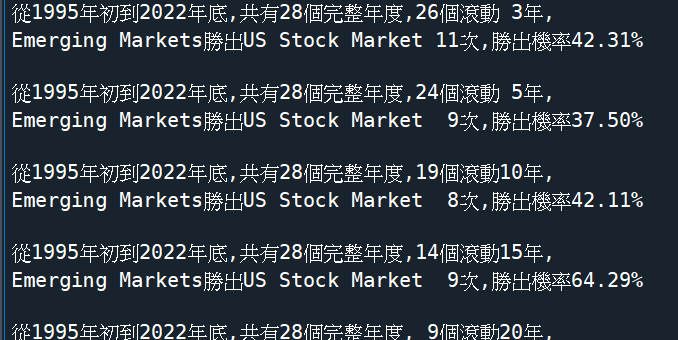 Python: pandas.DataFrame與numpy.ndarray回測1995年初~2022年底,新興市場溢酬是否存在? - 儲蓄保險王