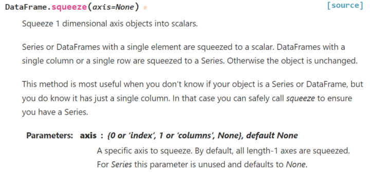 Python:如何確保只有單欄資料的變數,其型態是 pandas.Series 而非單欄的DataFrame? pandas.DataFrame.squeeze() ; df.set_index() 將兩欄的df,其中一欄設為index後,其型態是單欄的DataFrame還是Series? - 儲蓄保險王