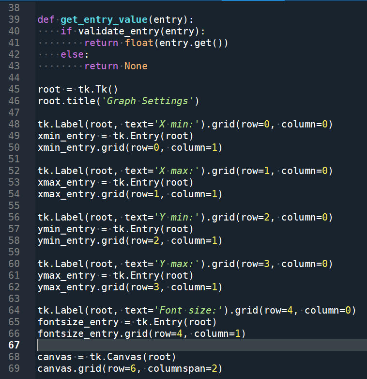 Python: 如何用tkinter做出設定xmin, xmax, ymin, ymax, fontsize的GUI? 未輸入的話,視為None ( matplotlib 自動設定) ; import matplotlib.backends.backend_tkagg as tkagg ; from tkinter import Tk, Canvas, Label, Entry, Button ; 如何讓Entry中有預設值? - 儲蓄保險王