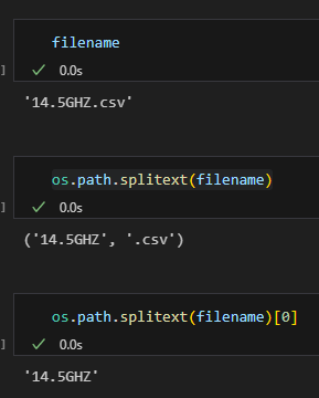 Python: 檔名:14.5GHZ.csv 如何依據.csv的.做split(),但.5GHZ的.不split()? parts = filename.rsplit(".", 1) ; 使用正則表示法parts = re.split(r".(?!d)", filename) ; os.path.splitext(filename) - 儲蓄保險王