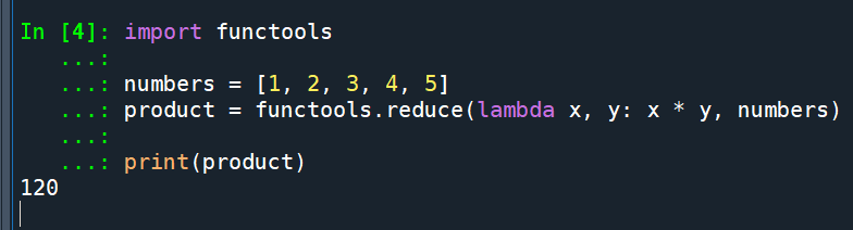 Python: 如何使用functools.reduce逐步縮減可迭代對象,合併為單個結果? import functools; product = functools.reduce( lambda x, y: x * y, numbers) ; reduce(function, sequence [, initial]) -> value ; map(function, iterable) ; filter(function, iterable) ; map ; filter - 儲蓄保險王