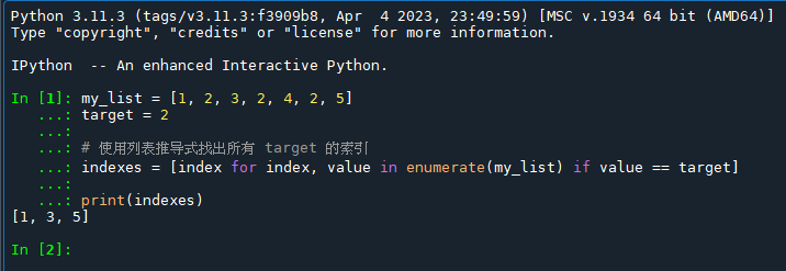 Python: list.index() 只能找到第一個元素的index,若元素有重複,如何找出所有index?　indexes = [index for index, value in enumerate(my_list) if value == target] - 儲蓄保險王