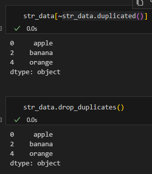 Python: pandas.Series如何只保留str,去除重複值?#isinstance(x:Any, str) -> bool #.drop_duplicates() #Series.apply( function )逐元素應用function運算 #DataFrame.apply( function )逐Series應用function運算 .drop_duplicates() 跟.unique()有何差別? - 儲蓄保險王