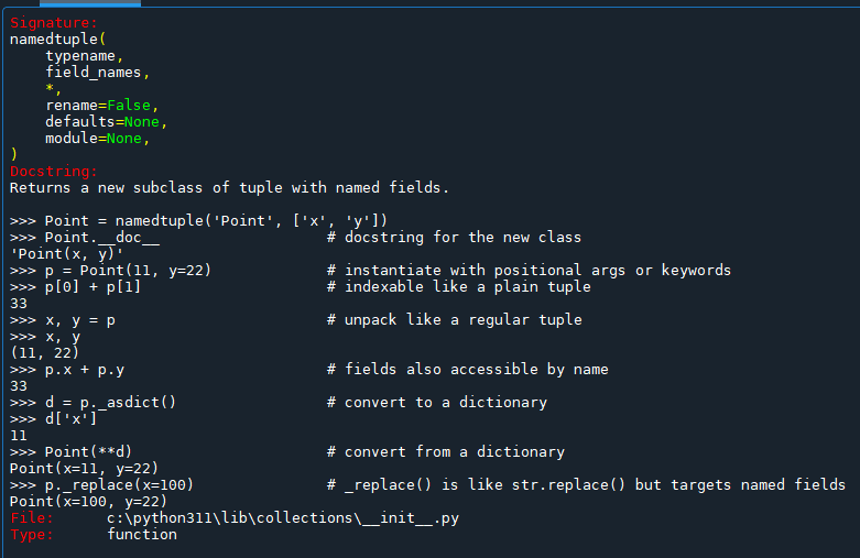 Python: namedtuple(可用屬性名或index拜訪元素)與tuple(只能用index拜訪元素)有何差異?namedtuple vs dict - 儲蓄保險王