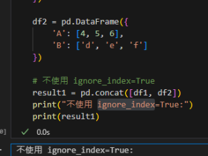 Python: 深入理解 pandas.concat()：使用 ignore_index=True 合併 DataFrame 的奧秘 #效果同 reset_index( drop=True )