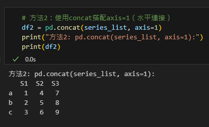 Python: List[ pandas.Series ] 轉DataFrame技巧：正確理解row和column的關係,同 concat( List[ pandas.Series ], axis=1 ).T - 儲蓄保險王