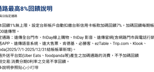 遠傳電信用戶必備神卡 台新Friday聯名卡 : 每周二/五門市,心生活APP刷卡繳帳單享最高8% ,新戶首刷禮最高1000元 - 儲蓄保險王