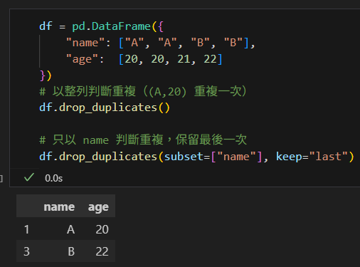 一文搞懂Python pandas.DataFrame去重：df.drop_duplicates() 與 df[~df.duplicated()] 的等價、差異與最佳實踐 - 儲蓄保險王