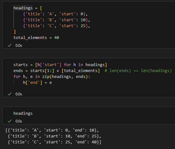 Python: 用 zip 將「起點列表」轉成區間結束點：從 starts 推導 end ; next() 與 迭代器iter - 儲蓄保險王