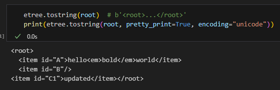 Python × lxml.etree：從 Word OOXML 讀、查、改、寫的實戰筆記; from lxml import etree ; parser = etree.XMLParser() ; root = etree.fromstring(xml.encode("utf-8"), parser=parser) #（根節點）; print(etree.tostring(root, encoding="unicode", pretty_print=True)) #encoding="unicode"輸出str ; "utf-8"輸出bytes,漂亮顯示 - 儲蓄保險王