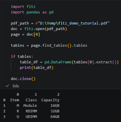 Python PyMuPDF fitz 教學：從pdf中抓文字、抓 fonts、抓表格; pip install PyMuPDF ; import fitz ; text_dict = page.get_text("dict") #type(page) is pymupdf.Page ; blocks:list[dict] = text_dict['blocks'] ; page.find_tables().tables [0].extract() ;如何判斷粗體字? - 儲蓄保險王