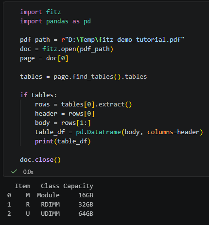 Python PyMuPDF fitz 教學：從pdf中抓文字、抓 fonts、抓表格; pip install PyMuPDF ; import fitz ; text_dict = page.get_text("dict") #type(page) is pymupdf.Page ; blocks:list[dict] = text_dict['blocks'] ; page.find_tables().tables [0].extract() ;如何判斷粗體字? - 儲蓄保險王